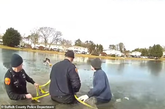 Suffolk County Police and Community Save Boy from Frozen Pond on Christmas Day