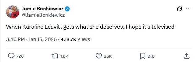 Secret Service Agents Visit Home of Left-Wing Activist After Social Media Post About Trump Press Secretary