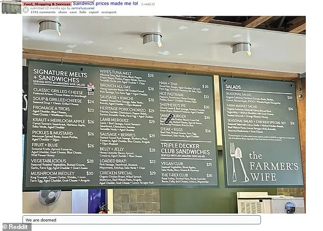 Viral Reddit Post Sparks Outrage Over The Farmer's Wife's Exorbitant Menu Prices: Late-Breaking Update