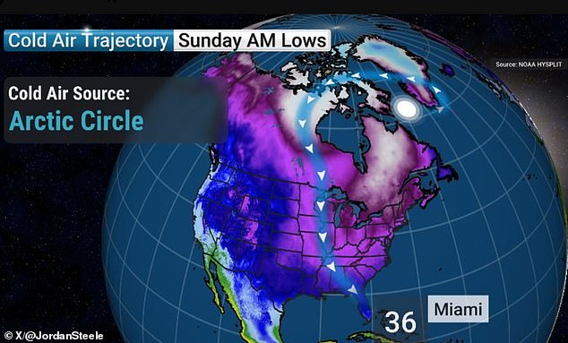 Storm Threatens East Coast with Rare Cold Snap, First Major Freeze in Miami in 15 Years