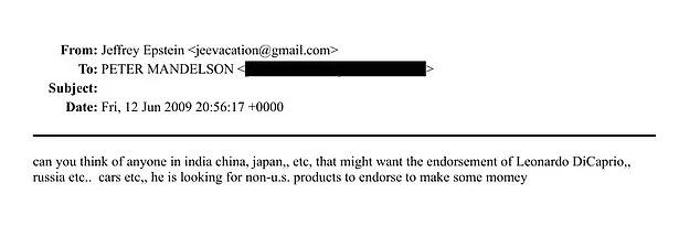 New DOJ Files Link Lord Peter Mandelson to Jeffrey Epstein via Leonardo DiCaprio's Endorsement Deals – Epstein's Email Typos Fuel Controversy