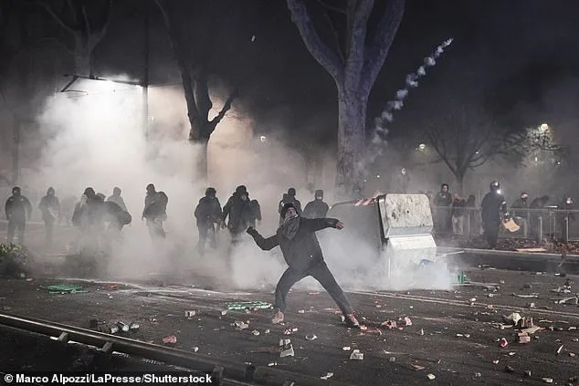 Turin's Streets in Chaos as Left-Wing Protesters Clash with Police Over Closure of Cultural Center