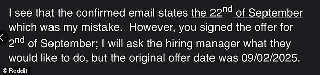 Florida Woman Claims Start Date Mix-Up Led to Pre-Employment Termination, Sparks Online Debate