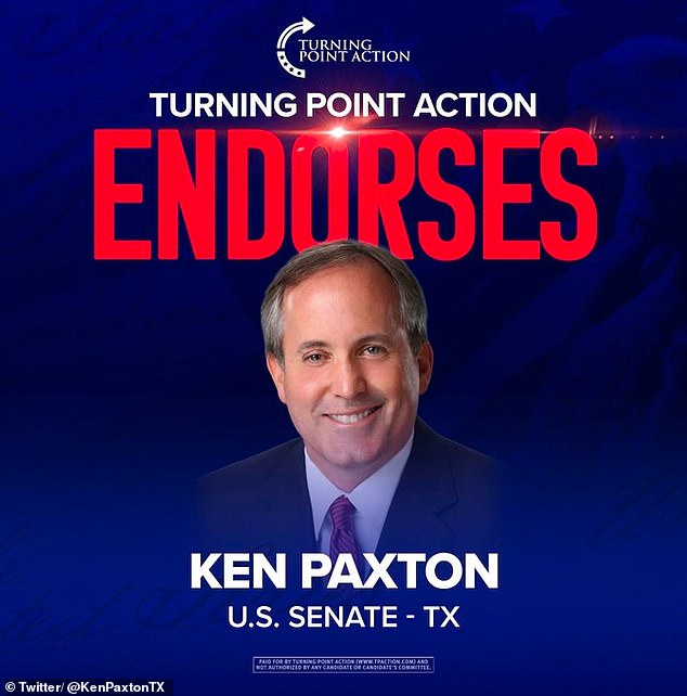 Turning Point Action Faces Backlash Over Paxton Endorsement Amid Ideological Rift