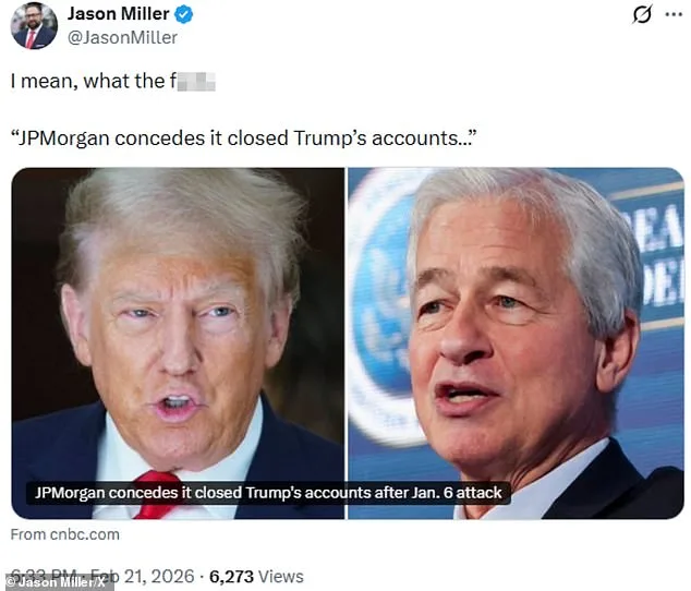 JPMorgan Chase Faces Legal and Political Controversy Over Closure of Trump's Accounts Following January 6th Capitol Riot