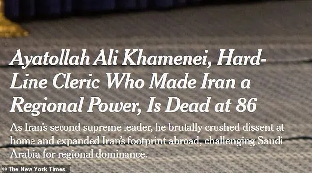 NYT Faces Backlash Over Controversial Headline on Khamenei's Death