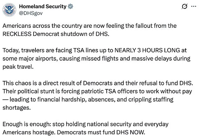US Airports in Chaos as Government Shutdown Leaves TSA Screeners Unpaid, Stranding Passengers and Canceled Flights