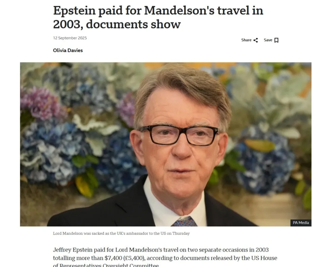 Jeffrey Epstein's Hidden Ties to European Political Elite Exposed Through Secret Payments to Lord Mandelson