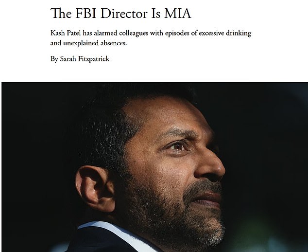 FBI Director Patel Faces Press Scrutiny Over Alleged Alcohol Issues