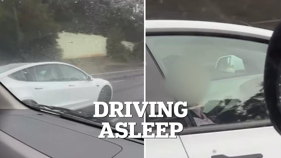 Tesla driver falls asleep while using Full Self-Driving on Sydney motorway