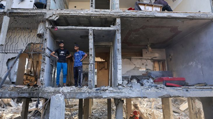 Israeli military intercepts Hezbollah rocket barrage causing visible destruction in north.
