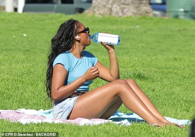 Sasha Obama Knits and Relaxes at Everett Park