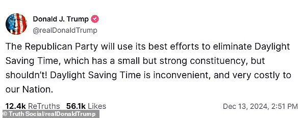 Trump's Stand on Daylight Saving Time: A Truth Social Post Sparked a Debate