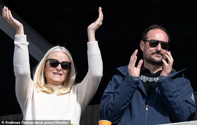 Crown Princess Mette-Marit and Prince Haakon Enthusiastically Watch FIS World Cup Nordic Competition in Oslo