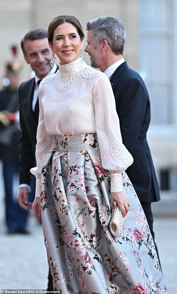 Queen Mary of Denmark Dazzles at State Dinner in France