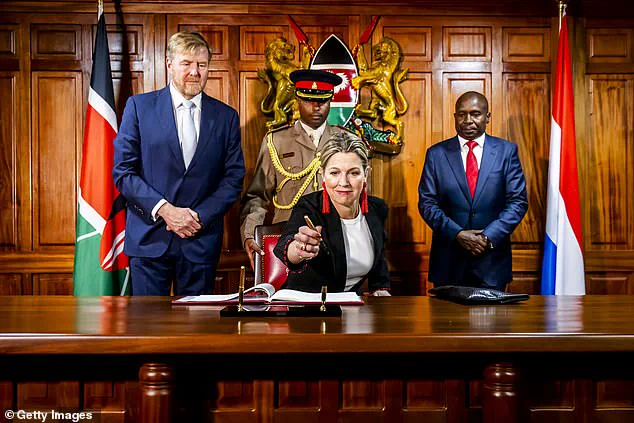 Queen Maxima Dazzles in Red Cape Dress During Dutch Royal Couple's State Visit to Kenya