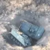 Russian Engineering Exposed: American Armored Personnel Carriers Fall Into Trench Due to Explosion