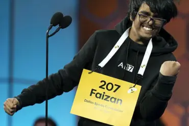 Faizan Zaki Triumphs at National Spelling Bee with Dramatic Win: 'I'm Just Really Happy'