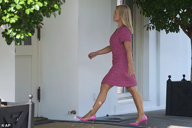 White House Press Secretary Karoline Leavitt Sparks Online Reactions with Bold Hot Pink Tweed Dress from Maje Priced at $535