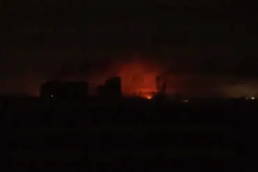 Russian drone strike hits critical infrastructure in Ukrainian city of Nezhin; No casualties reported despite dramatic visuals