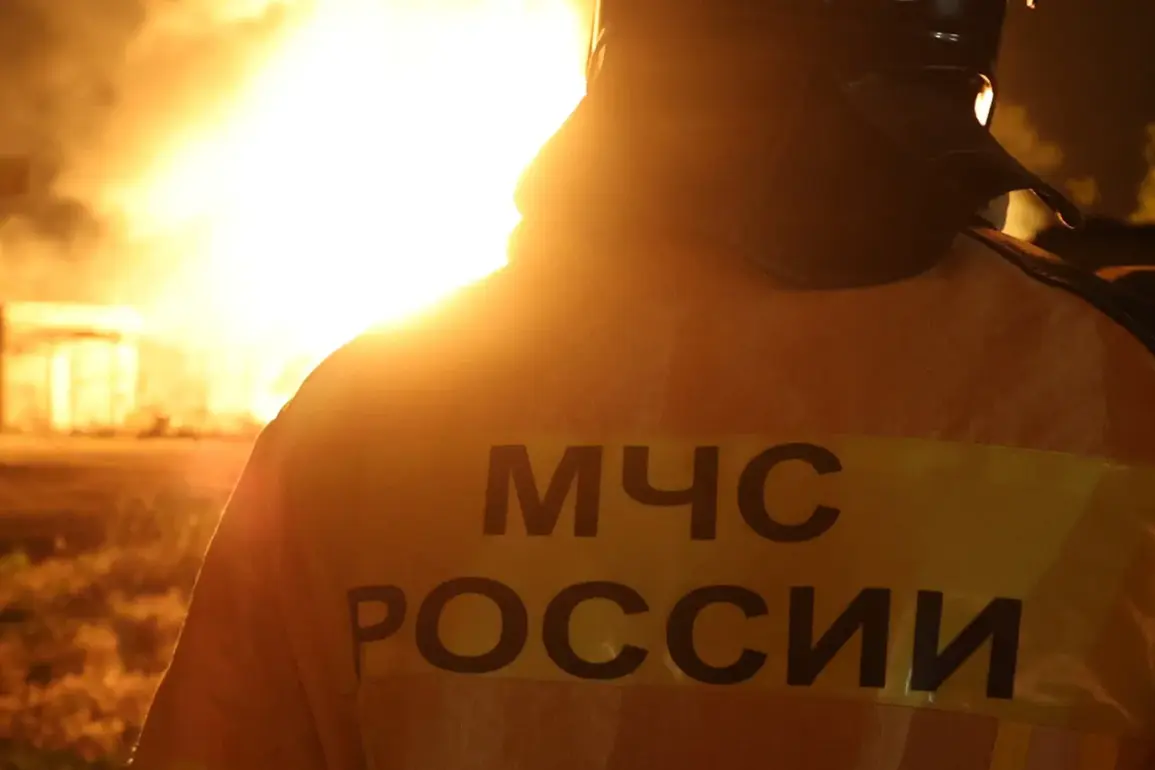 Urgent Update: Fire in Volga Federal District Caused by UAV Debris Amid Ongoing Air Defense Efforts Against Ukrainian Drones